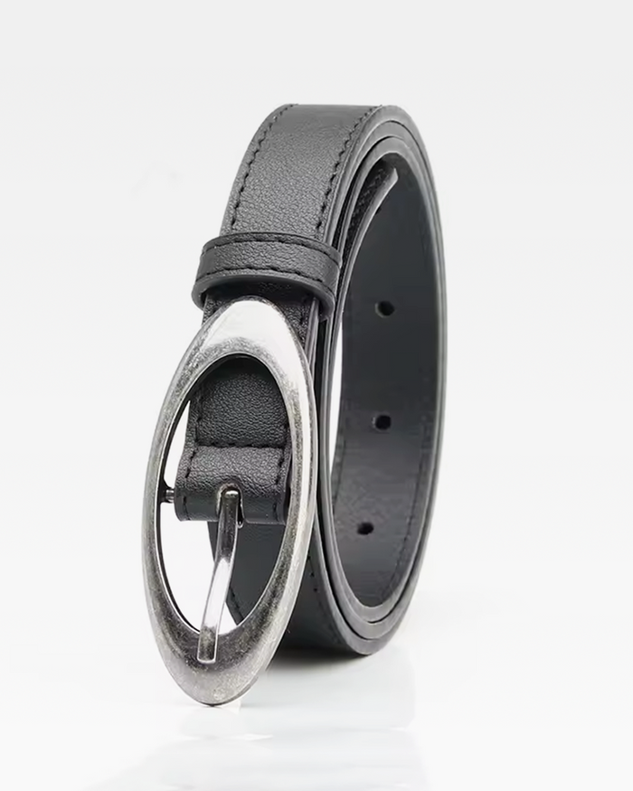 Vintage Oval Tokalı İnce Kemer