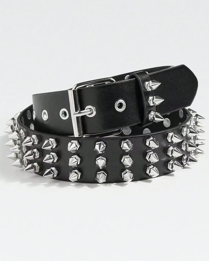 Sivri Çivili Punk Kemer