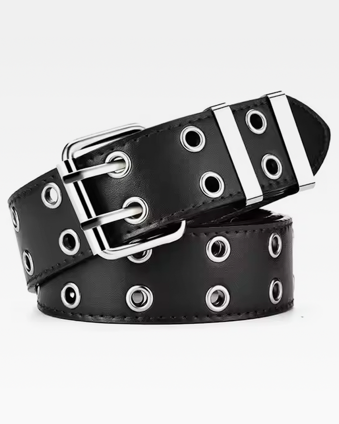 Çift Sıra Kuşgözlü Punk Kemer