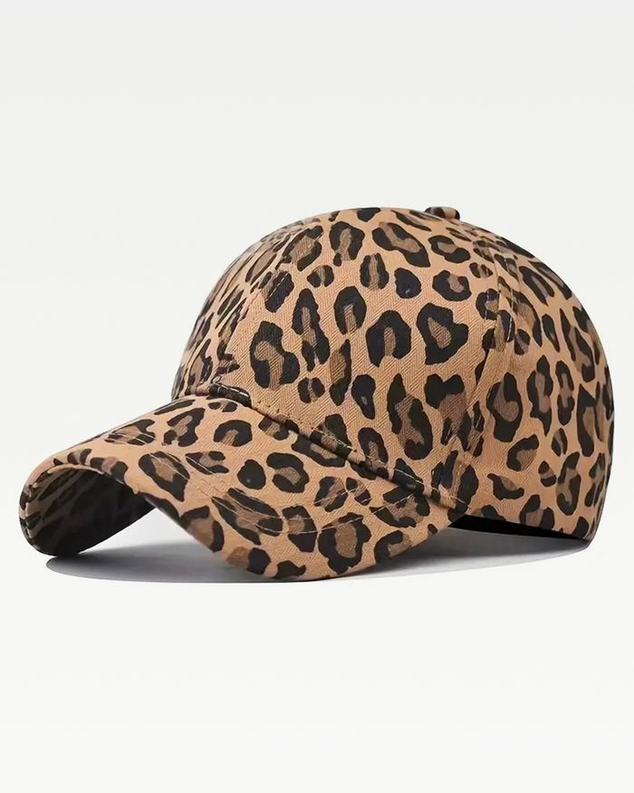 Leopar Desenli Beyzbol Şapkası
