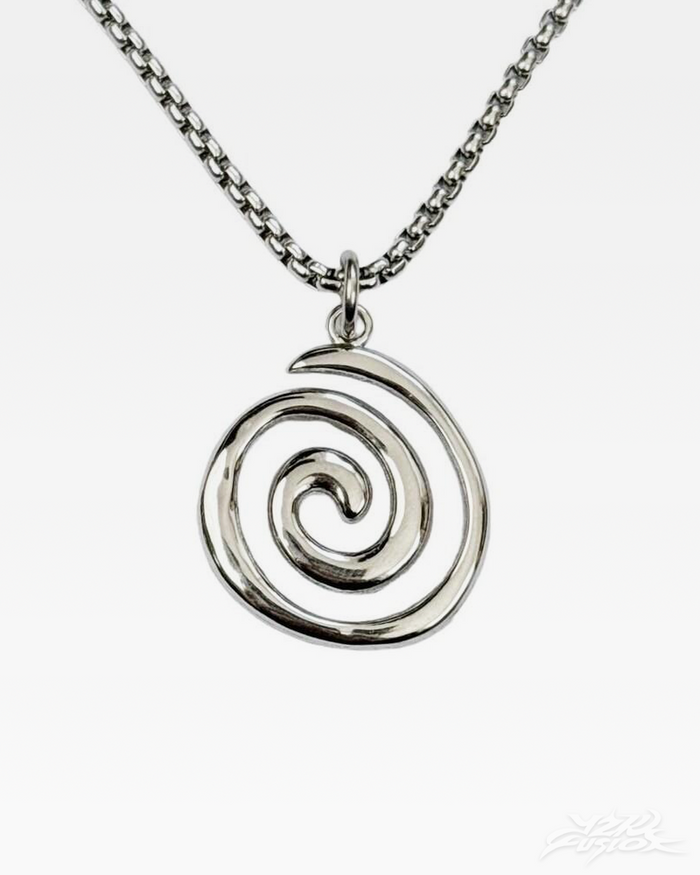 Spiral Uçlu Gümüş Kolye